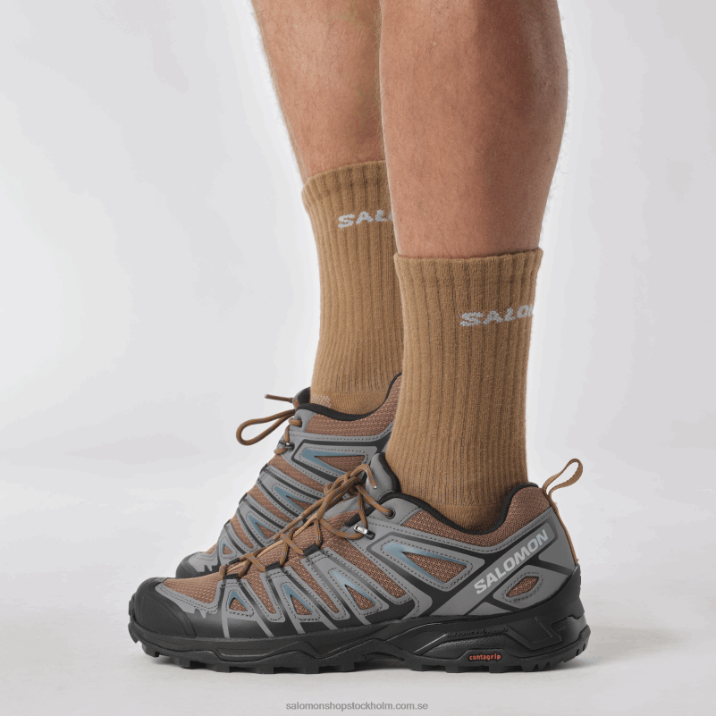 Salomon kola/lugn nyans/gräsandblå vandringsskor för män - x ultra pioneer aero T82RP20