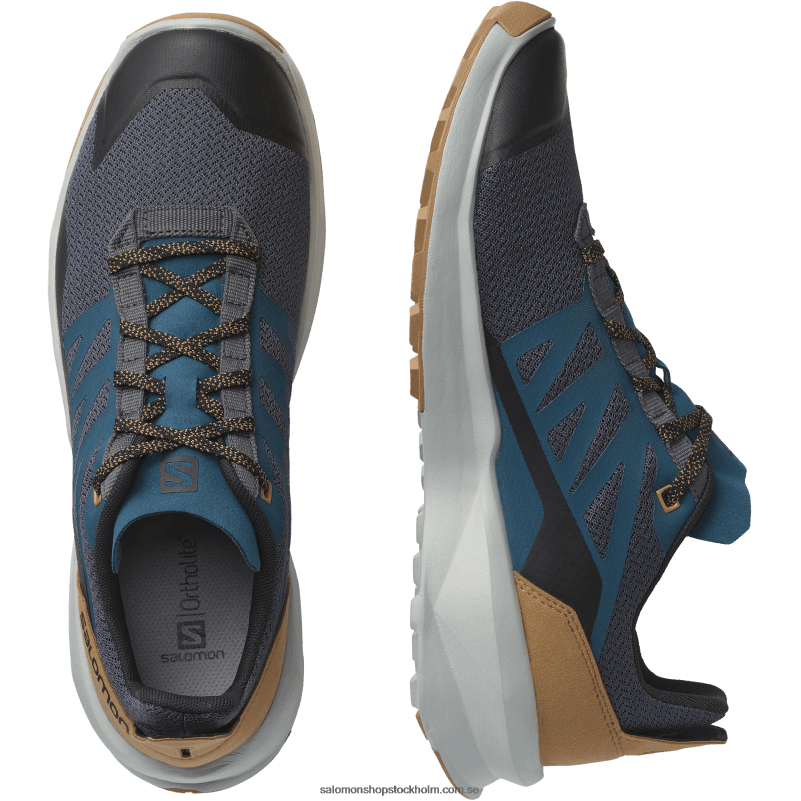 Salomon magnet/pärlblå/tobaksbrun vandringsskor för män - patrull T82RP46