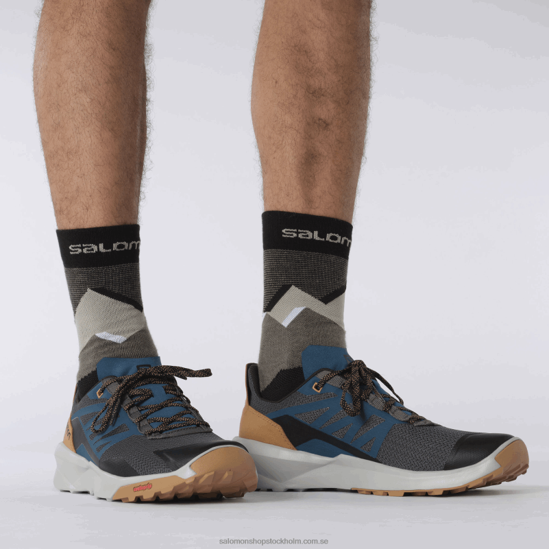 Salomon magnet/pärlblå/tobaksbrun vandringsskor för män - patrull T82RP46