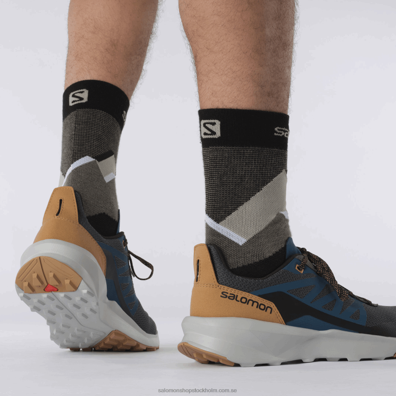 Salomon magnet/pärlblå/tobaksbrun vandringsskor för män - patrull T82RP46
