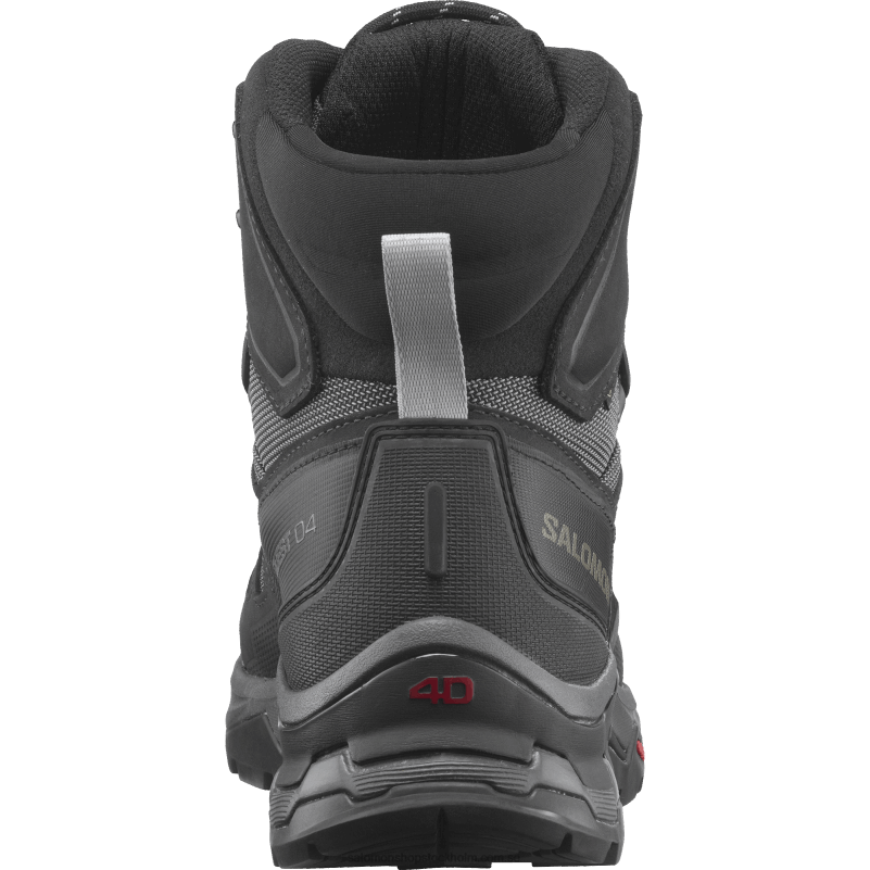 Salomon magnet/svart/stenbrott vandringskängor i läder för män - quest 4 gore-tex T82RP7