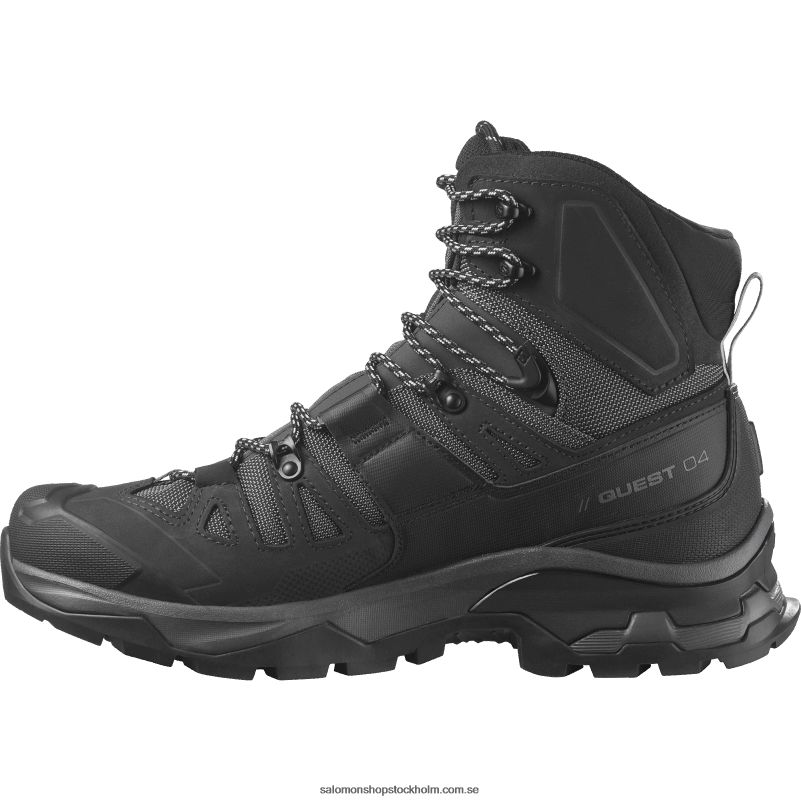 Salomon magnet/svart/stenbrott vandringskängor i läder för män - quest 4 gore-tex T82RP7