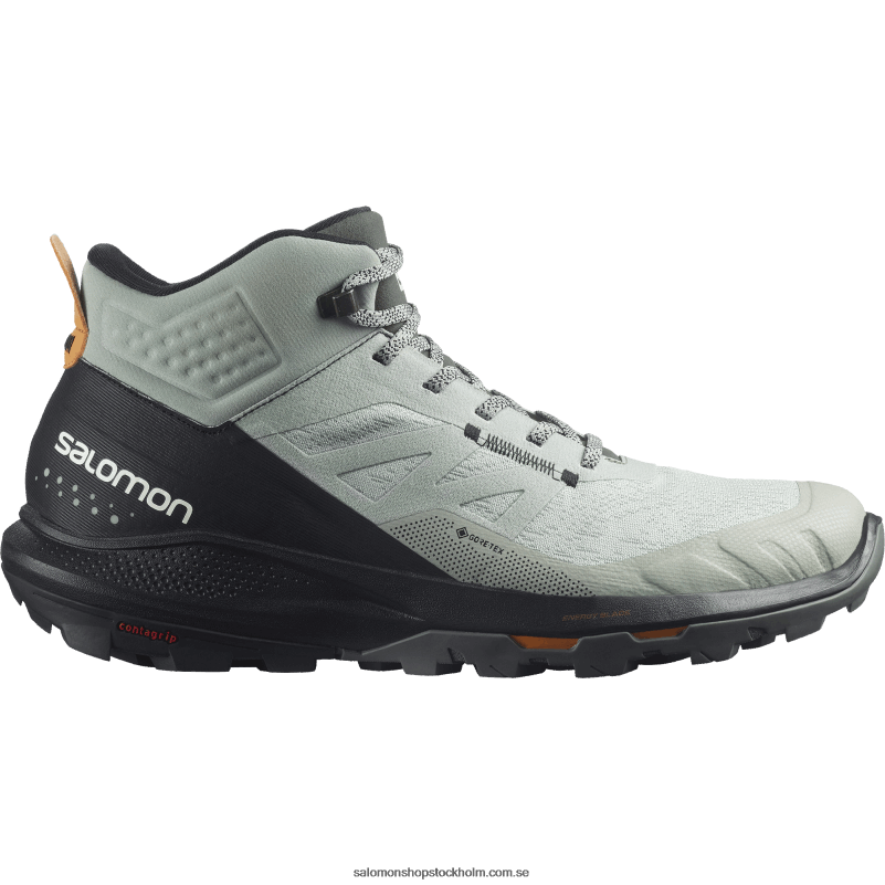 Salomon smidesjärn/svart/vibrerande orange vandringskängor för män - outpulse mid gore-tex T82RP31