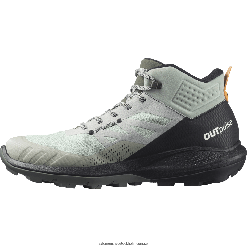 Salomon smidesjärn/svart/vibrerande orange vandringskängor för män - outpulse mid gore-tex T82RP31