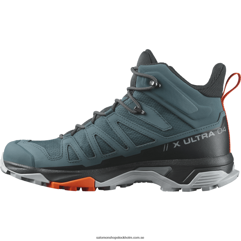 Salomon stargazer/svart/scarlet ibis vandringskängor för män - x ultra 4 mid gore-tex T82RP10