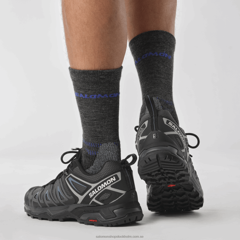 Salomon svart/ebenholts/blå aska vandringsskor för män - x ultra pioneer aero T82RP21