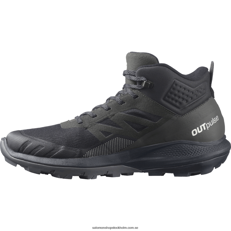 Salomon svart/ebenholts/vaniljis vandringskängor för män - outpulse mid gore-tex T82RP33