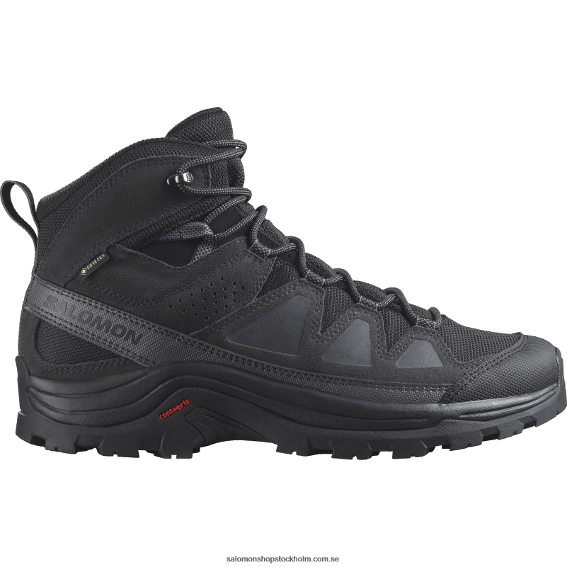Salomon svart/fantom/magnet vandringskängor i läder för män - quest rove gore-tex T82RP53