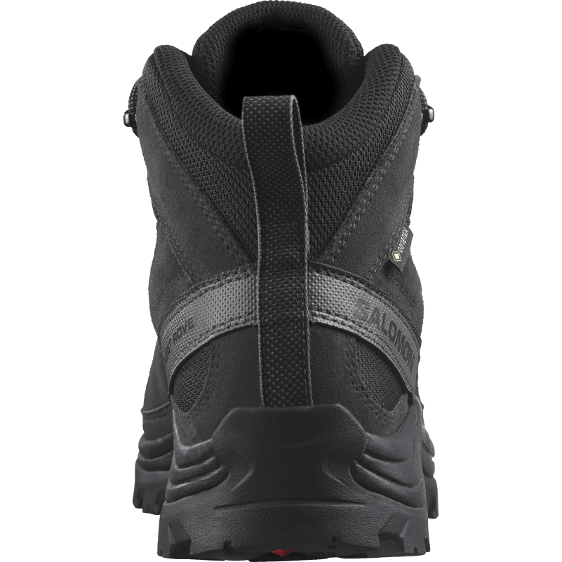 Salomon svart/fantom/magnet vandringskängor i läder för män - quest rove gore-tex T82RP53
