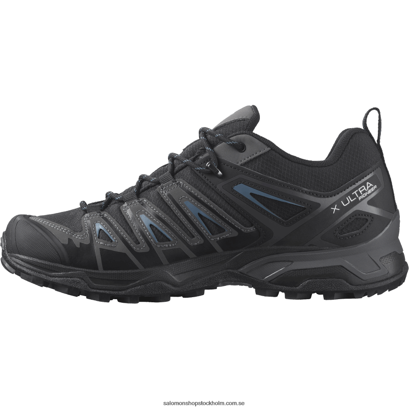 Salomon svart/magnet/blåstål vandringsskor för män - x ultra pioneer clima vattentät T82RP38