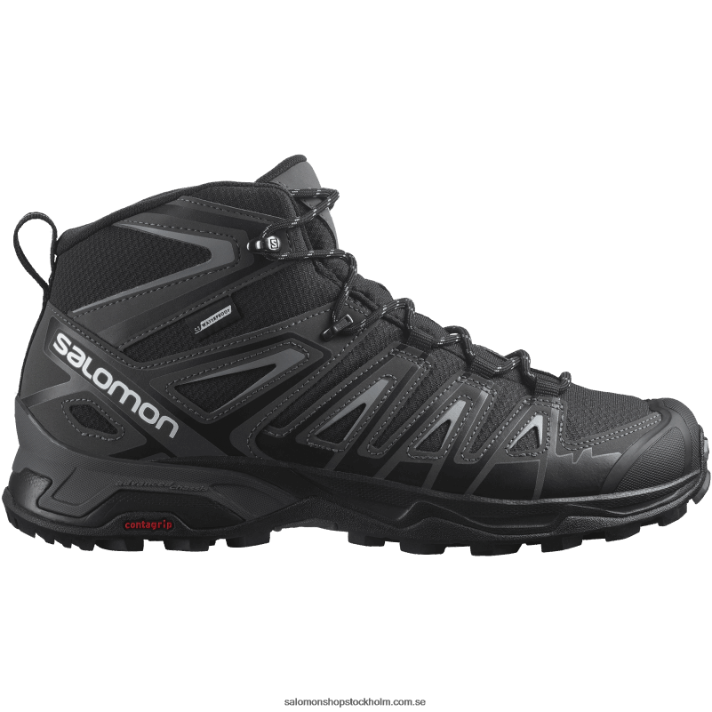 Salomon svart/magnet/monument vandringskängor för män - x ultra pioneer mid clima vattentät T82RP40