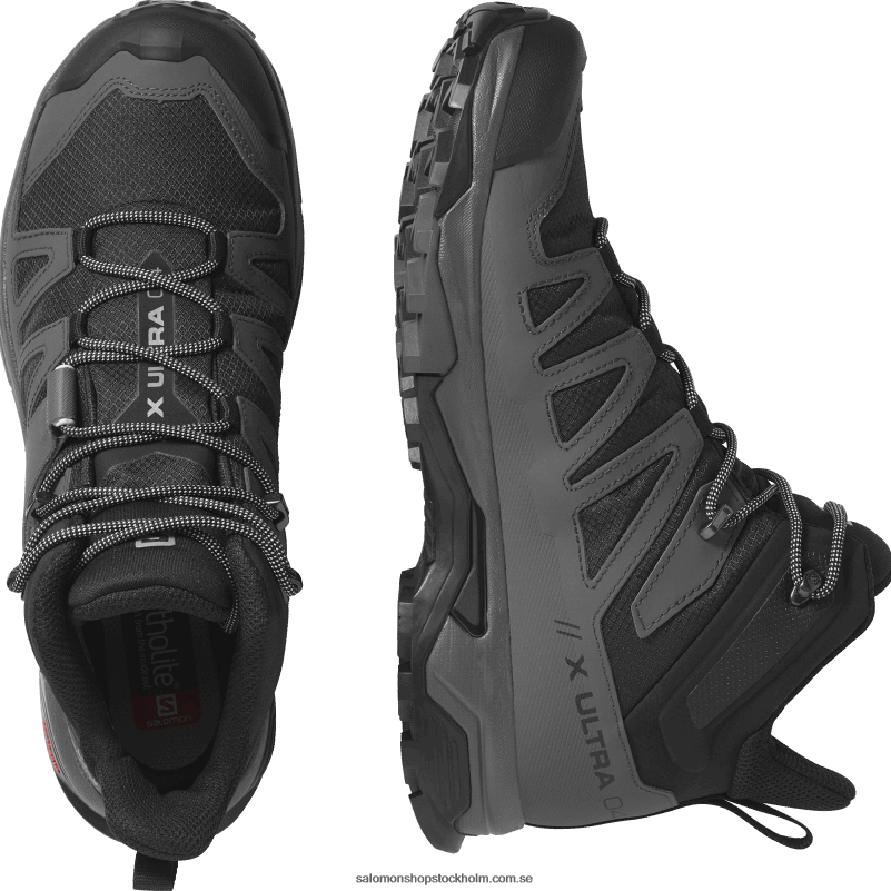 Salomon svart/magnet/pärlblå vandringskängor för män - x ultra 4 mid gore-tex T82RP8