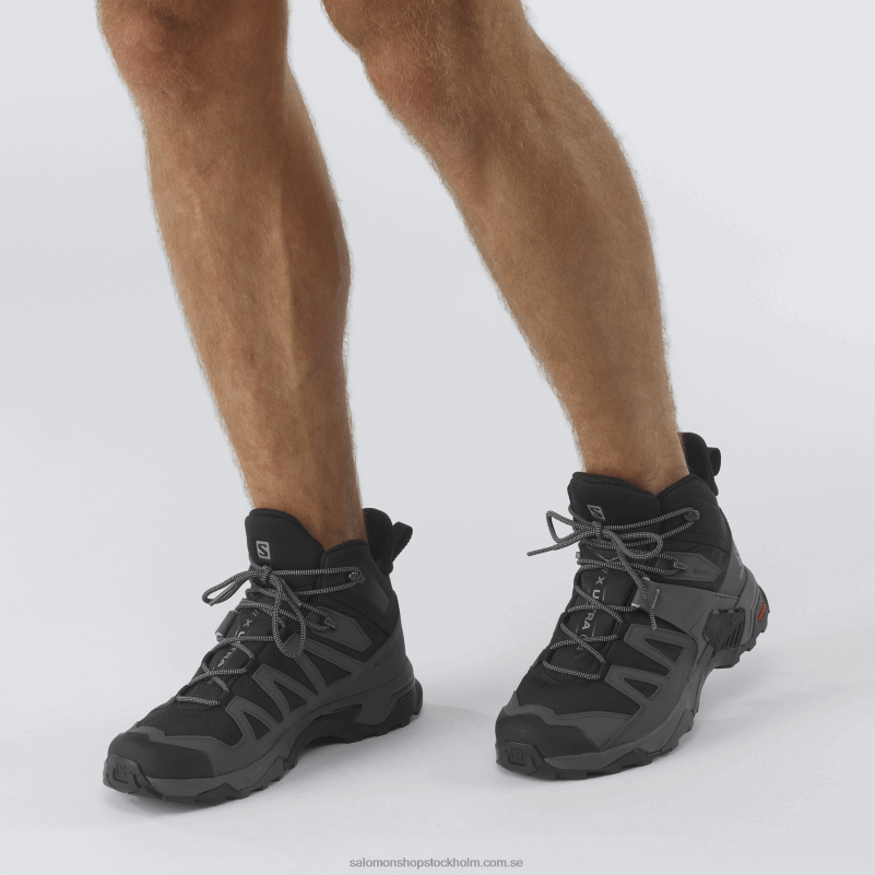 Salomon svart/magnet/pärlblå vandringskängor för män - x ultra 4 mid gore-tex T82RP8