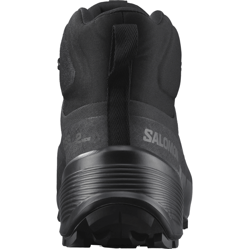 Salomon svart/magnet vandringskängor för män - cross hike 2 mid gore-tex breda T82RP19