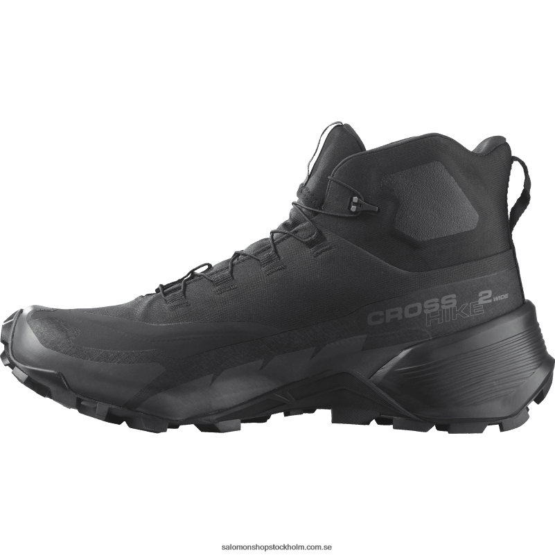 Salomon svart/magnet vandringskängor för män - cross hike 2 mid gore-tex breda T82RP19