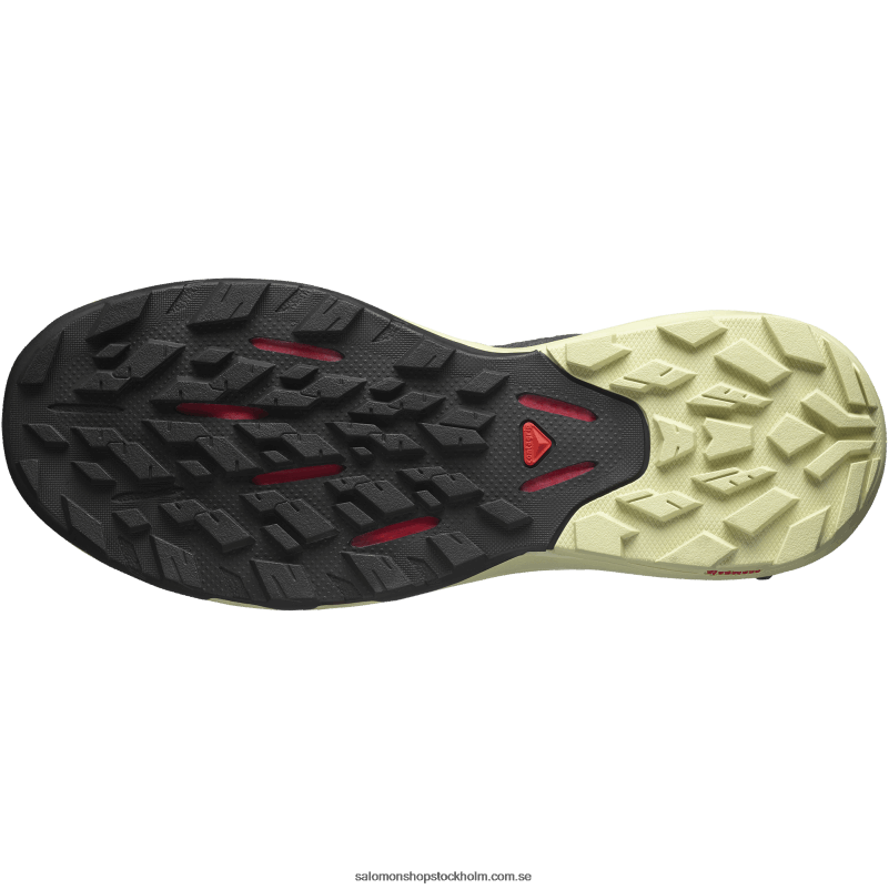 Salomon svart/purjolöksgrön/vallmoröd vandringsskor för män - outpulse T82RP28