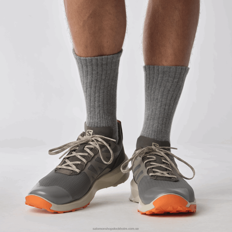 Salomon tenn/fjädergrå/scharlakansröd ibis vandringsskor för män - patrull T82RP48