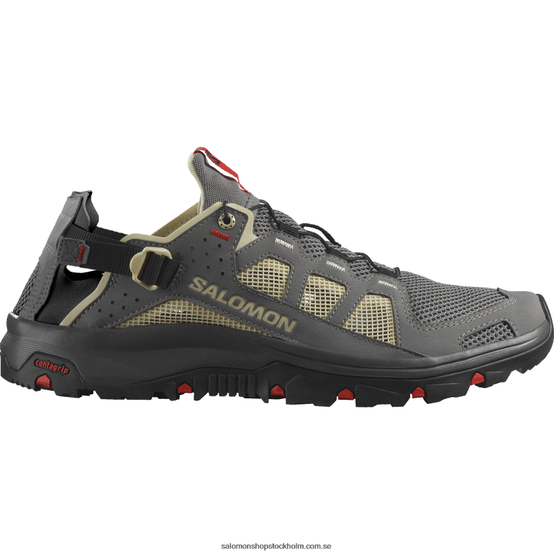 Salomon tenn/mal/eldröd vattenskor för män - techamphibian 5 T82RP3