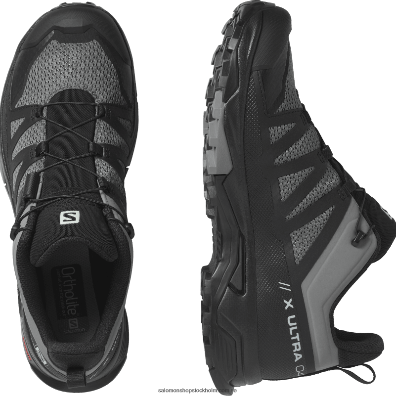 Salomon tyst nyans/svart vandringsskor för män - x ultra 4 T82RP26