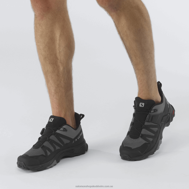 Salomon tyst nyans/svart vandringsskor för män - x ultra 4 T82RP26