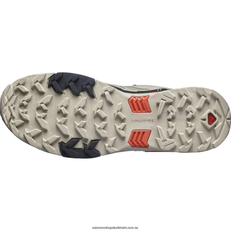 Salomon vintage khaki/svart/körsbärstomat vandringsskor för män - x ultra 4 gore-tex T82RP18