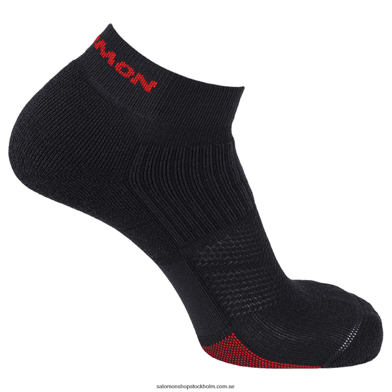 Salomon djup svart/legering/gojibär herrstrumpor - x ultra ankel T82RP464