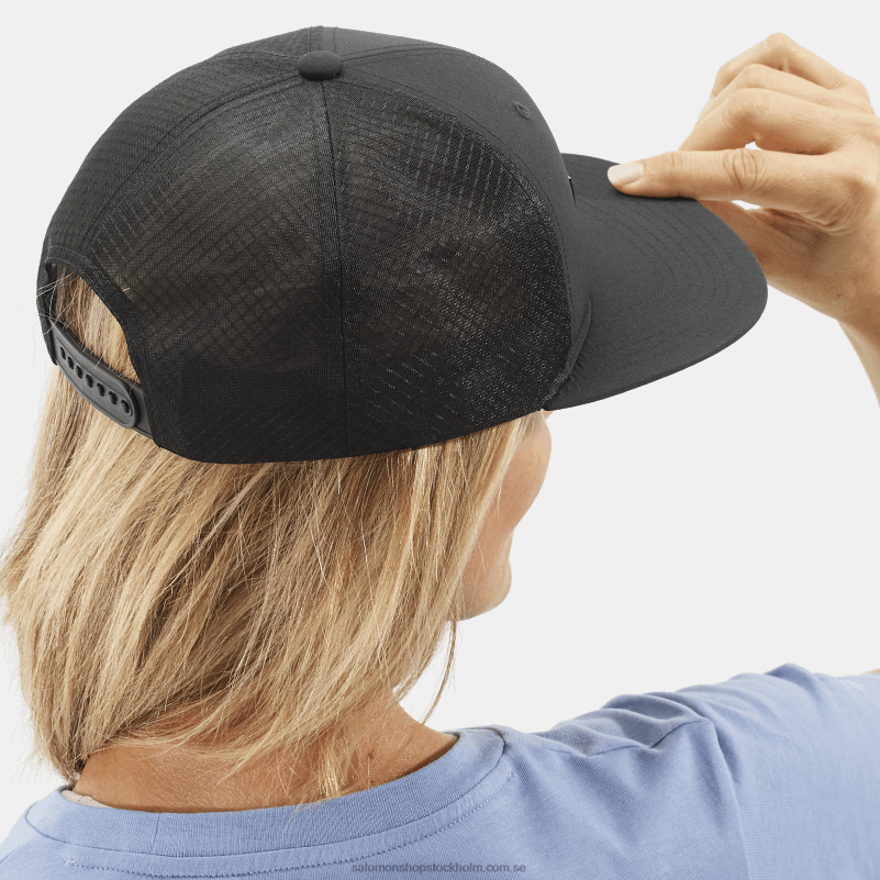 Salomon djup svart platt keps för män - lastbilschaufför T82RP419