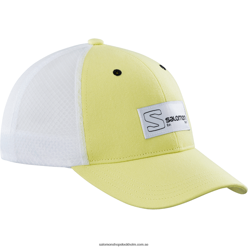 Salomon solig lime/vit böjd keps för män - lastbilschaufför T82RP437