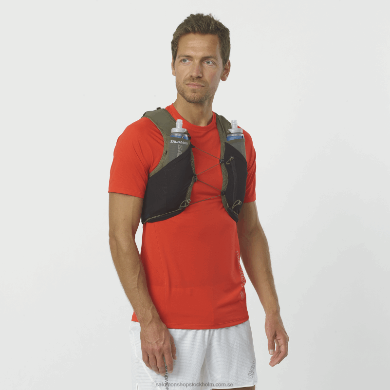 Salomon druvblad/svart löparväst för män med kolvar ingår - adv skin 5 T82RP319