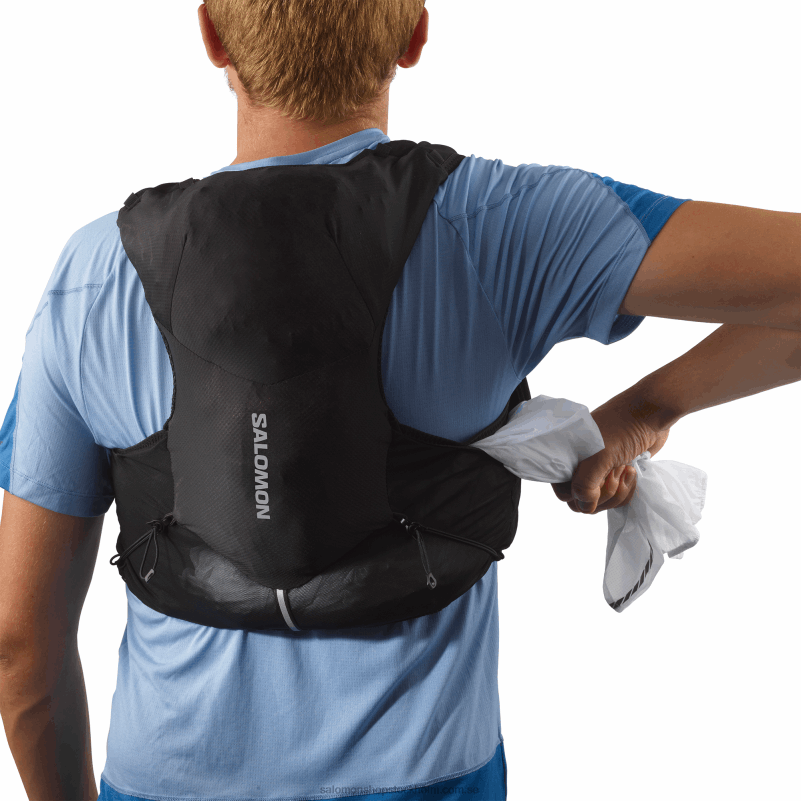 Salomon svart/ebenholts löparväst för män med kolvar ingår - adv skin 5 T82RP317