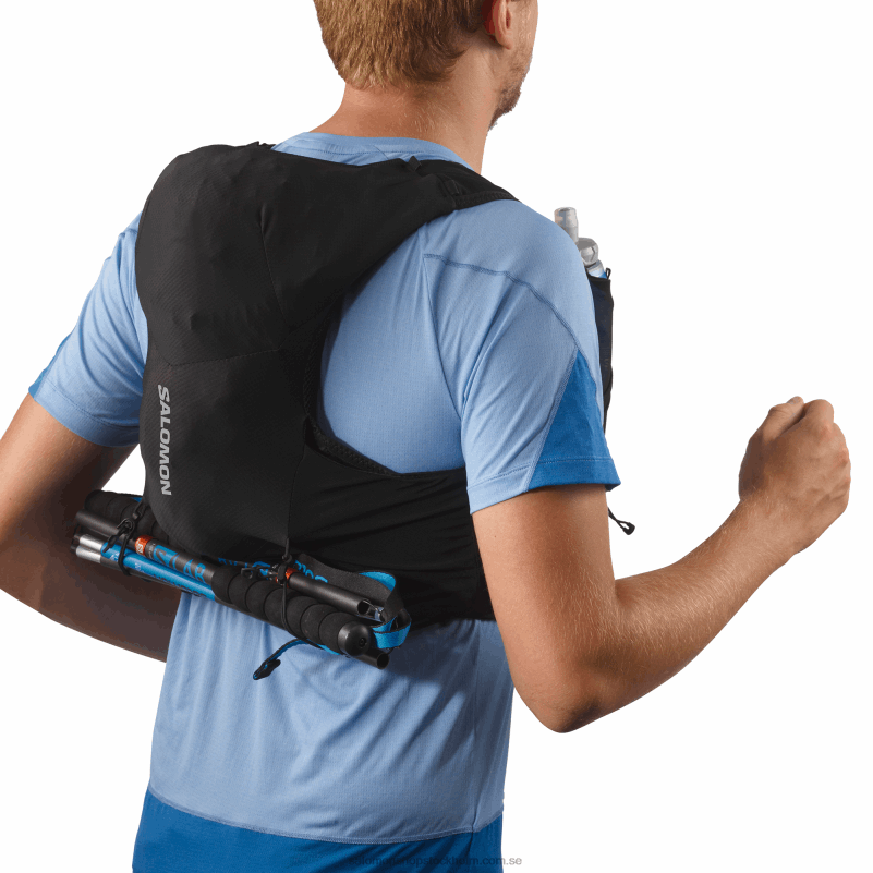 Salomon svart/ebenholts löparväst för män med kolvar ingår - adv skin 5 T82RP317