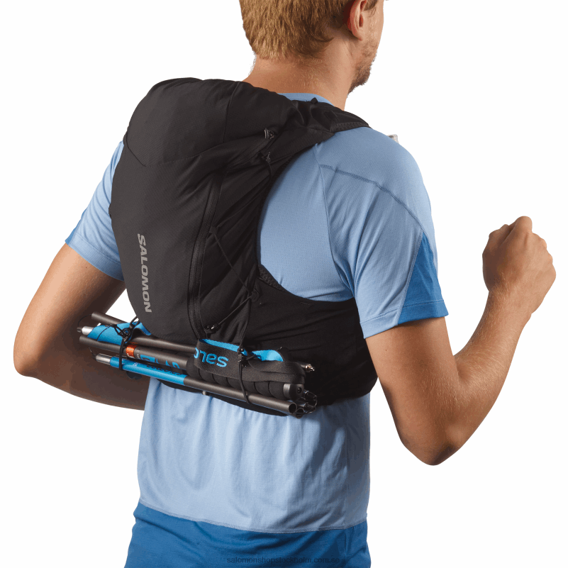 Salomon svart löparväst för män med kolvar ingår - adv skin 12 T82RP301