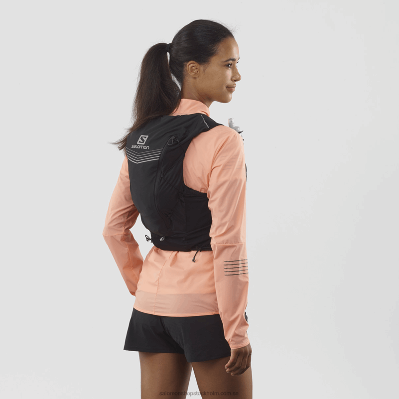 Salomon svart löparväst för män med kolvar ingår - adv skin 12 T82RP354
