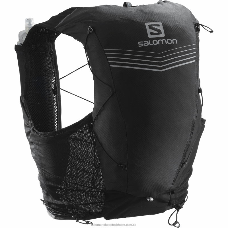 Salomon svart löparväst för män med kolvar ingår - adv skin 12 T82RP354