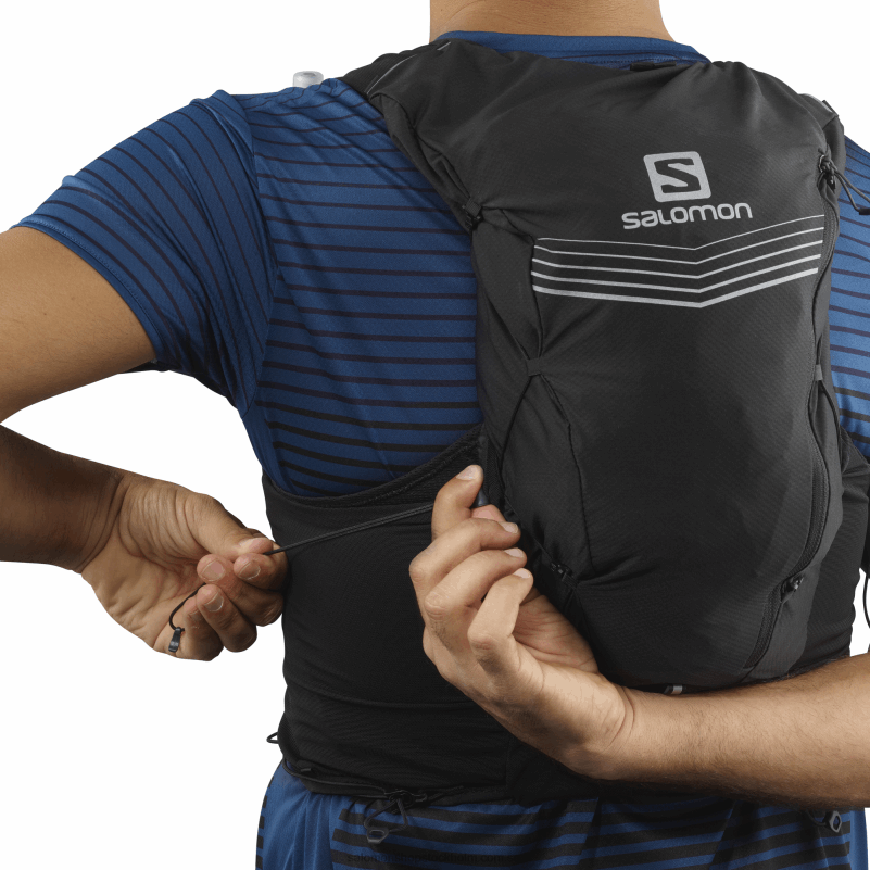 Salomon svart löparväst för män med kolvar ingår - adv skin 12 T82RP354