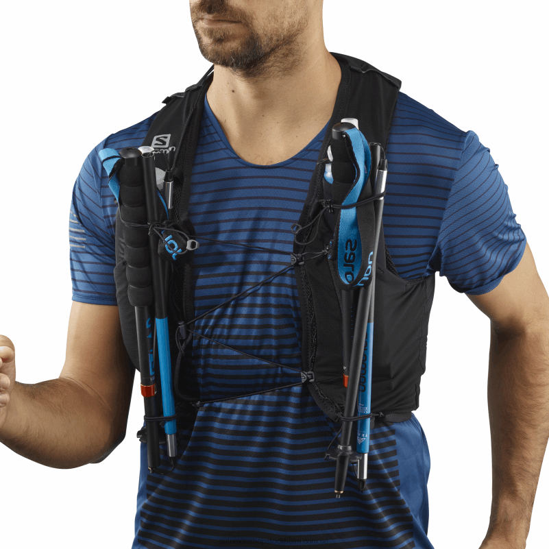 Salomon svart löparväst för män med kolvar ingår - adv skin 12 T82RP354