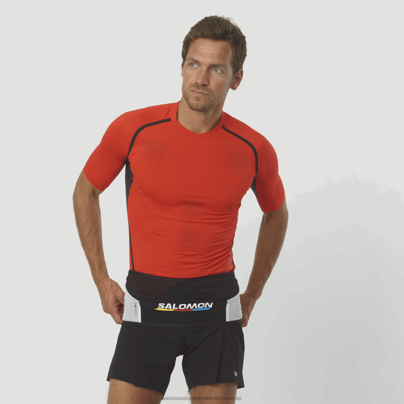 Salomon svart vit herrbälte - adv skin race flag T82RP316