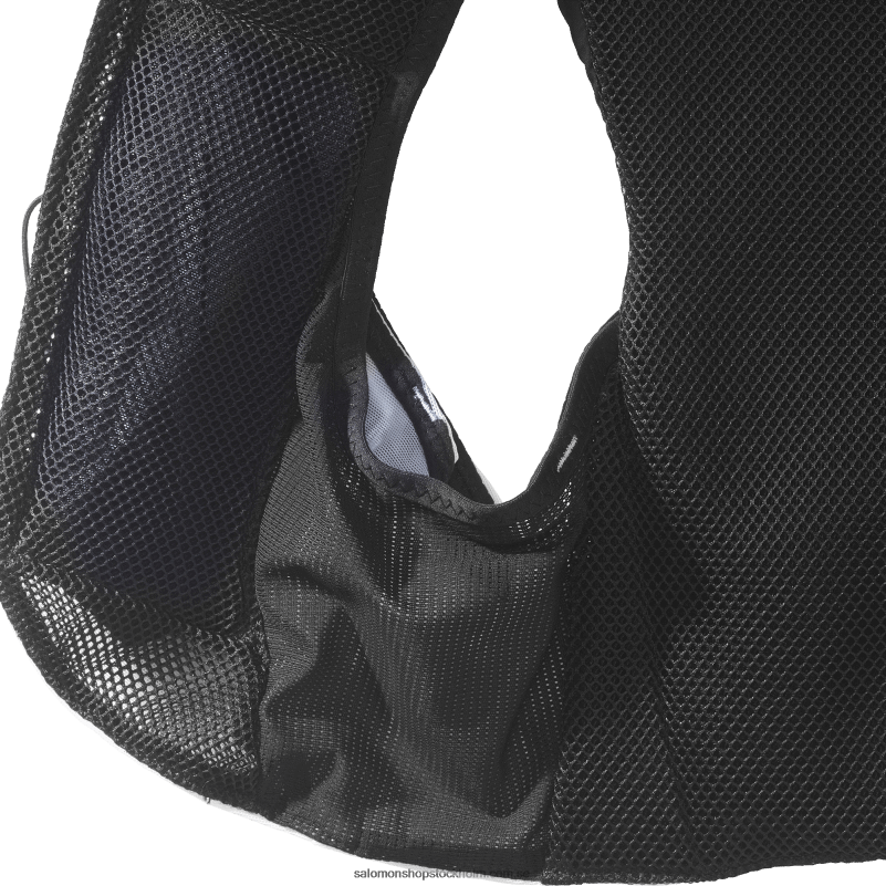Salomon svart vit löparväst för män med kolvar ingår - adv skin 5 race flag T82RP307