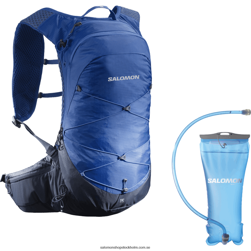 Salomon nautisk blå/humör indigo vandringsväska för män - xt 15 blåsa T82RP377